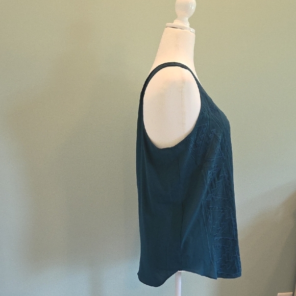 Mossimo Supply Co. Teal Aztec Design Racer Back Sleeveless Tank Top Womens Large - Picture 5 of 6